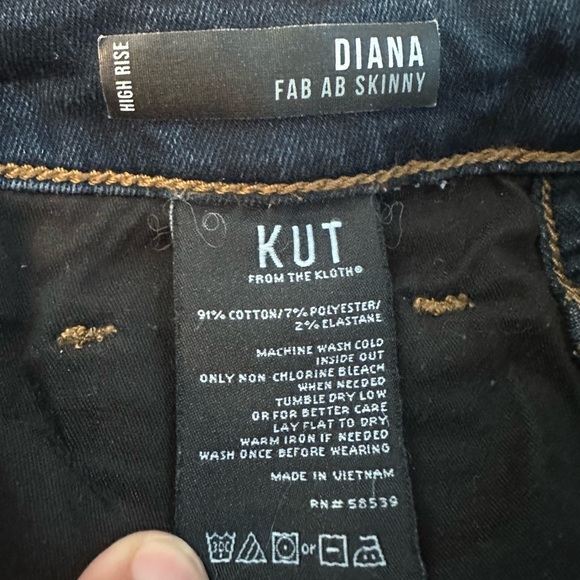 Kut From The Kloth Diana High Rise Fab Ab Skinny Jeans – Size 6 - Picture 7 of 12